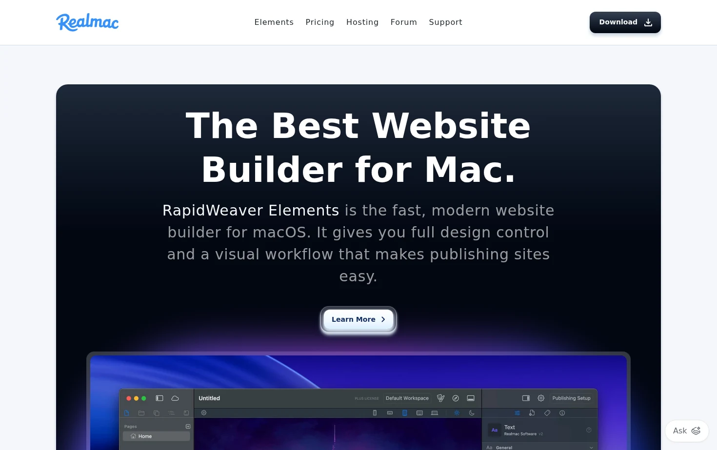 Realmac Software 页面快照